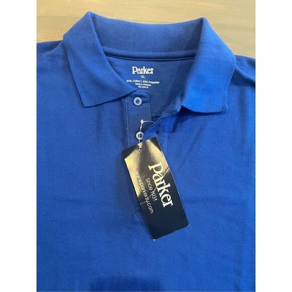Parker men M Traditional Fit Polo Shirt Blue - Picture 3 of 7